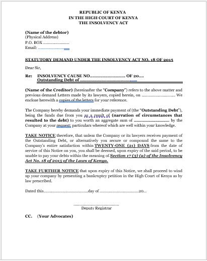 Bankruptcy Notice