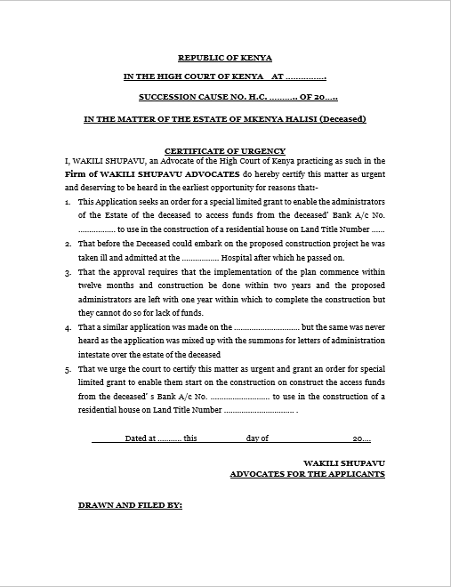 Partial Confirmation of Grant